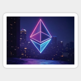 Ethereum Synthwave Landscape Sticker